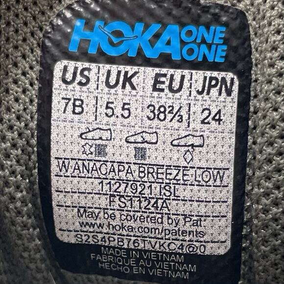 Hoka One One Anacapa Breeze Low Athletic Shoes Womens Size 7 B Slate Blue Vibram - Picture 8 of 10